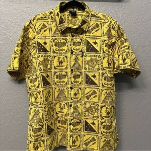 Aisokula Fiji Men’s Button Down Aloha Hawaiian Shirt Size XL